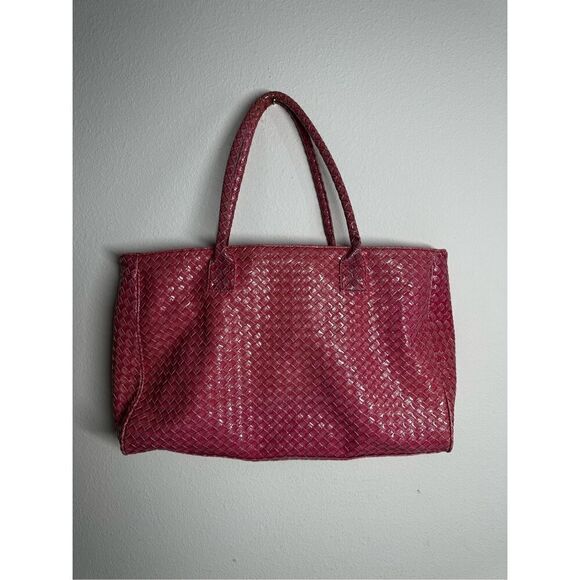 Pink Large Capacity PU Portable Shoulder Bag Tote - Picture 3 of 15